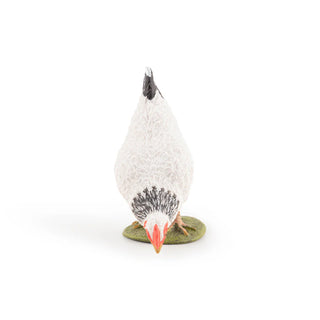 PECKING WHITE HEN