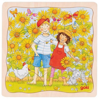 LAYERED PUZZLE - SUNFLOWER FIELD