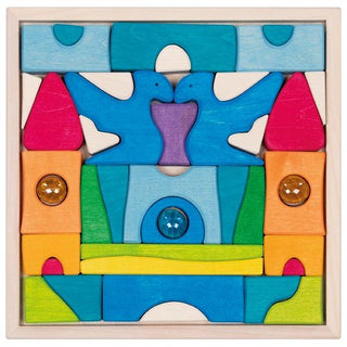 CASTLE BUILDING PUZZLE WITH SPARKLING STONE