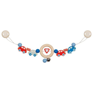 CARS & TRAFFIC SIGNS PRAM CHAIN W/ CLIPS