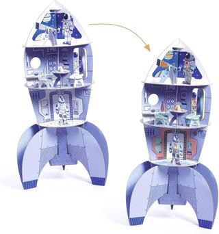 SPACE ROCKET DIY COLOUR ASSEMBLE PLAY