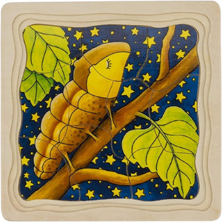 LAYERED PUZZLE - CATERPILLAR, 4 LAYERS, 44PCS