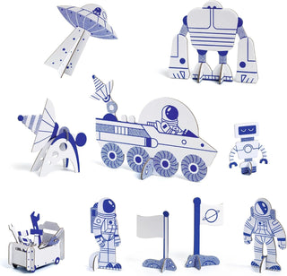 SPACE ROCKET DIY COLOUR ASSEMBLE PLAY