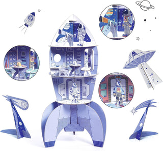 SPACE ROCKET DIY COLOUR ASSEMBLE PLAY