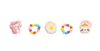 FLOWER, KITTY, UNICORN ELASTIC RING SETS