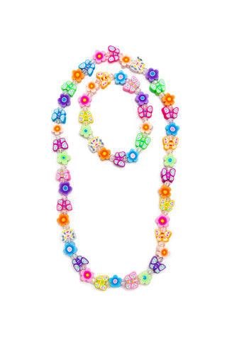 FLUTTER FLOWERS NECKLACE & BRACELET SET
