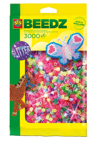 IRON ON BEADS 3000 PCS GLITTER
