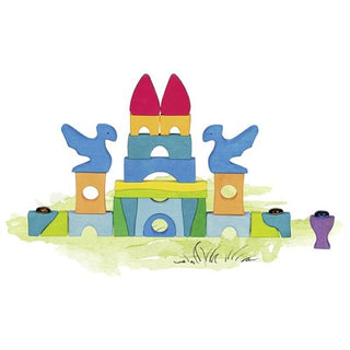 CASTLE BUILDING PUZZLE WITH SPARKLING STONE