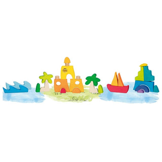 LANDSCAPE PUZZLE W/ GLASS STONES