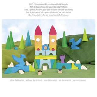 CASTLE BUILDING PUZZLE WITH SPARKLING STONE