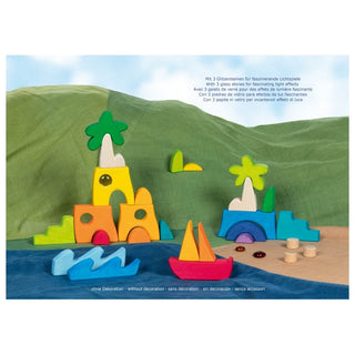LANDSCAPE PUZZLE W/ GLASS STONES