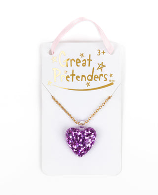 BOUTIQUE GLITTER HEART NECKLACE