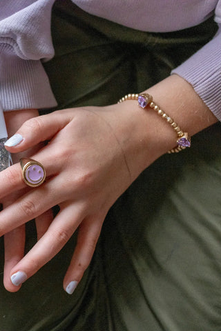BOUTIQUE CHIC AMETHYST LOVE BRACELET