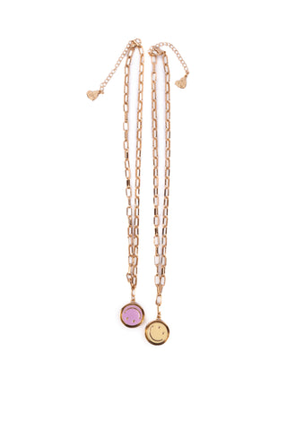 BOUTIQUE CHIC ALL SMILES SPINNER NECKLACE