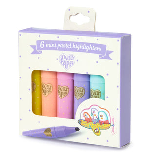 SET OF 6 MINI HIGHLIGHTERS