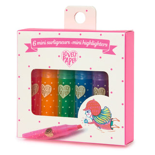 SET OF 6 MINI HIGHLIGHTERS