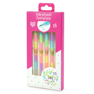 SET OF 6 RAINBOW GEL PASTEL PENS