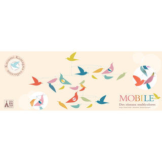KATSUMI COLOURED BIRDS PAPER CEILING MOBILE