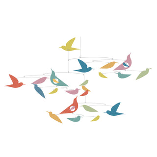 KATSUMI COLOURED BIRDS PAPER CEILING MOBILE