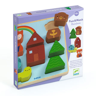 PUZZ & MATCH RAINBOW WOODEN PUZZLE