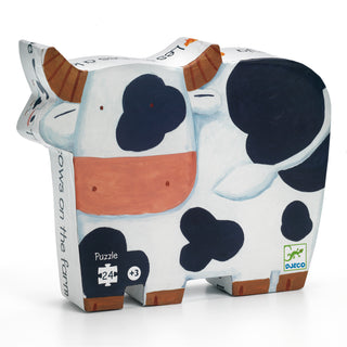 THE COWS ON THE FARM - 24 PCS SILHOUETTE PUZZLE