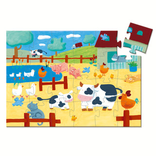 THE COWS ON THE FARM - 24 PCS SILHOUETTE PUZZLE