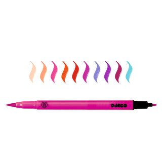 10 DOUBLE TIPPED FELT BRUSH PENS