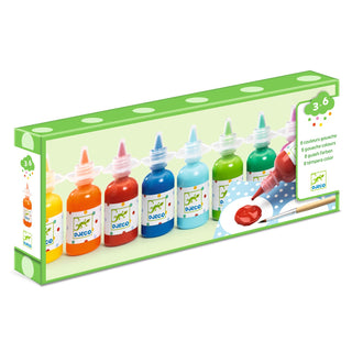 8 BOTTLES OF POSTER PAINT