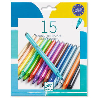 15 FINE FELT MARKERS