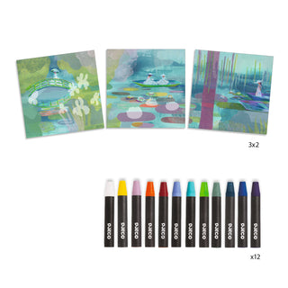 ON THE WATER LILY POND INSPIRED BY GLITTER ART KIT