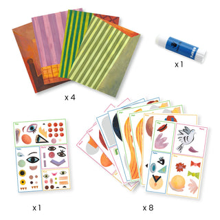 PICASSO SQUARE HEAD INSPIRED BY STICKER COLLAGE KIT