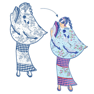 LES DEMOISELLES COLOURING SET