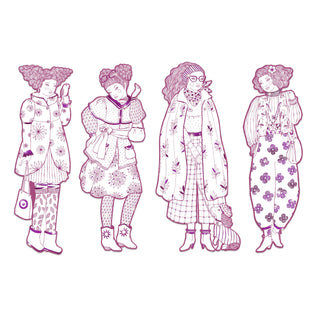 LES DEMOISELLES COLOURING SET