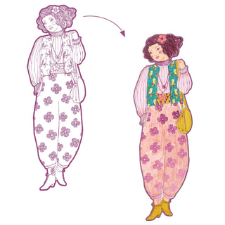 LES DEMOISELLES COLOURING SET