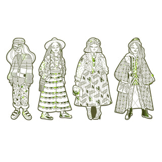 LES DEMOISELLES COLOURING SET