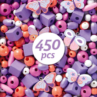 BUTTERFLIES WOODEN BEADS