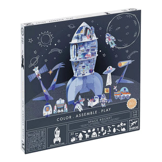 SPACE ROCKET DIY COLOUR ASSEMBLE PLAY