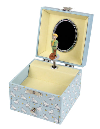MUSICAL CUBE BOX LITTLE PRINCE & HIS SHEEP