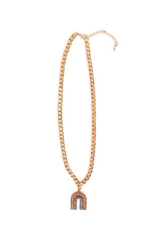BOUTIQUE CHIC SOMEWHERE OVER THE RHINESTONE NECKLACE