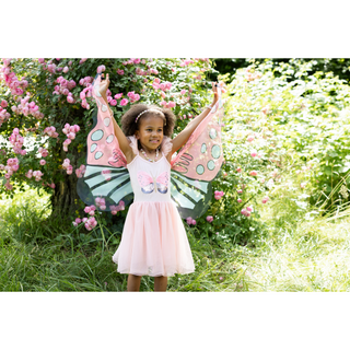 SEQUINS SECRET BUTTERFLY TWIRL DRESS WITH WINGS