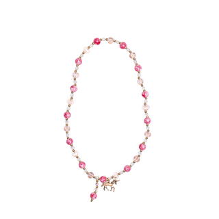 BOUTIQUE GLITTER PINK CRYSTAL NECKLACE