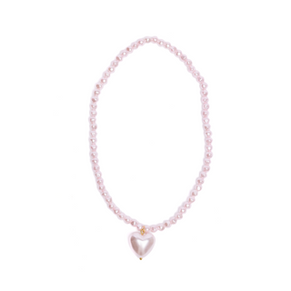 PINK PEARL HEART NECKLACE