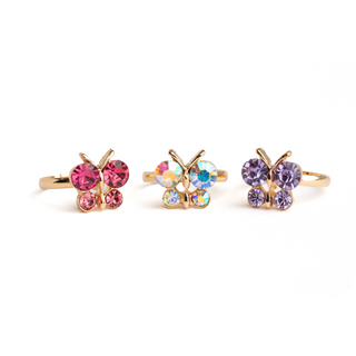 BOUTIQUE BUTTERFLY GEM RING SET