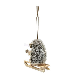 SLEDDING HEDGEHOG ORNAMENT